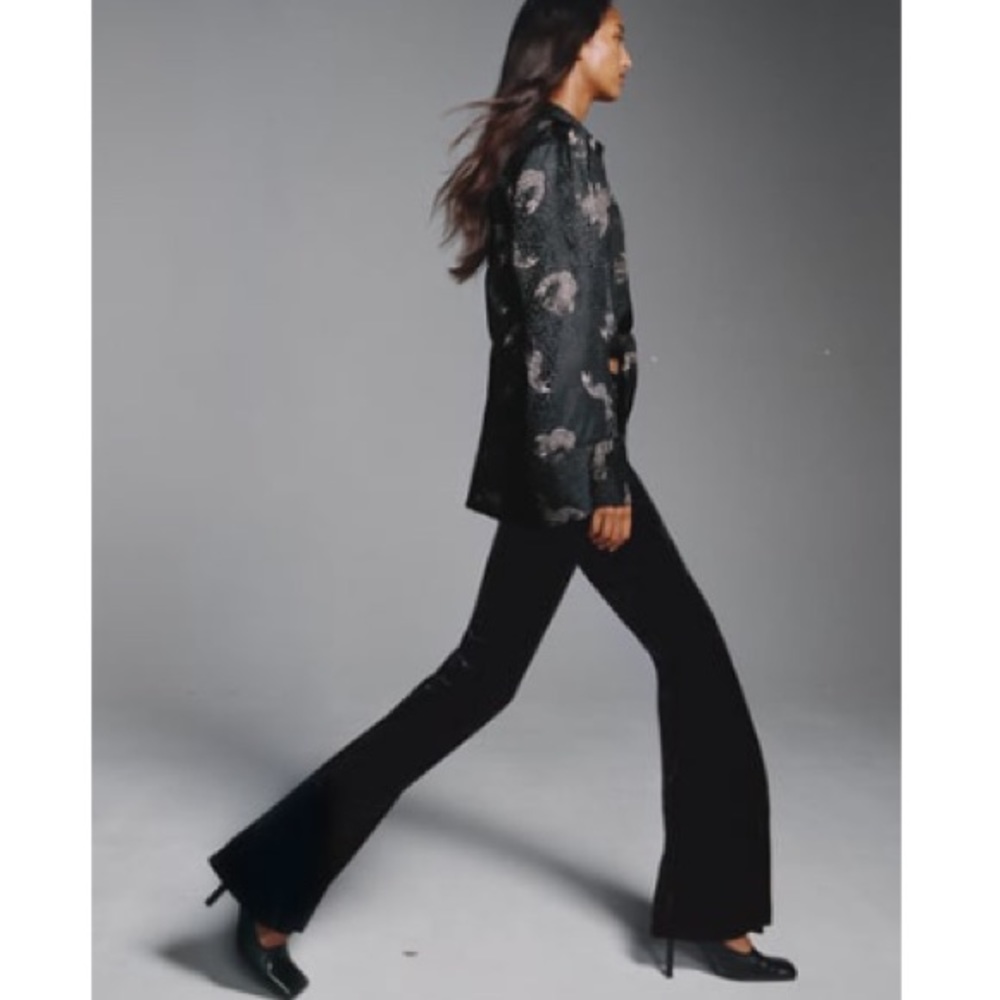 ZARA FLARED VELVET PANTS